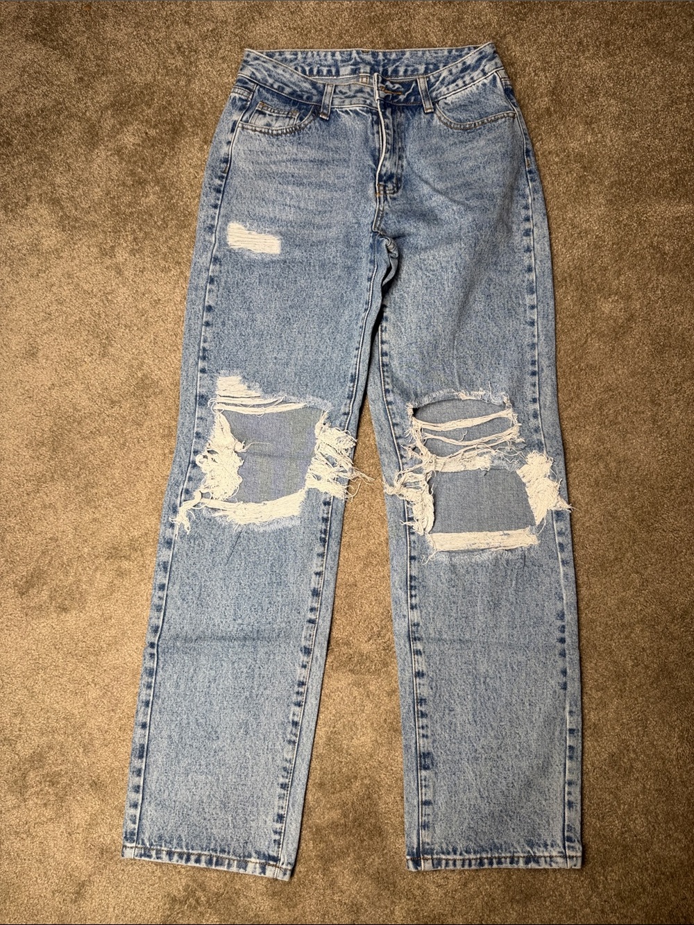Shein size 4L Light Blue Distressed women's Jeans